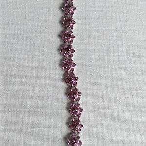 39.5 ct pink Topaz Flowered bracelet